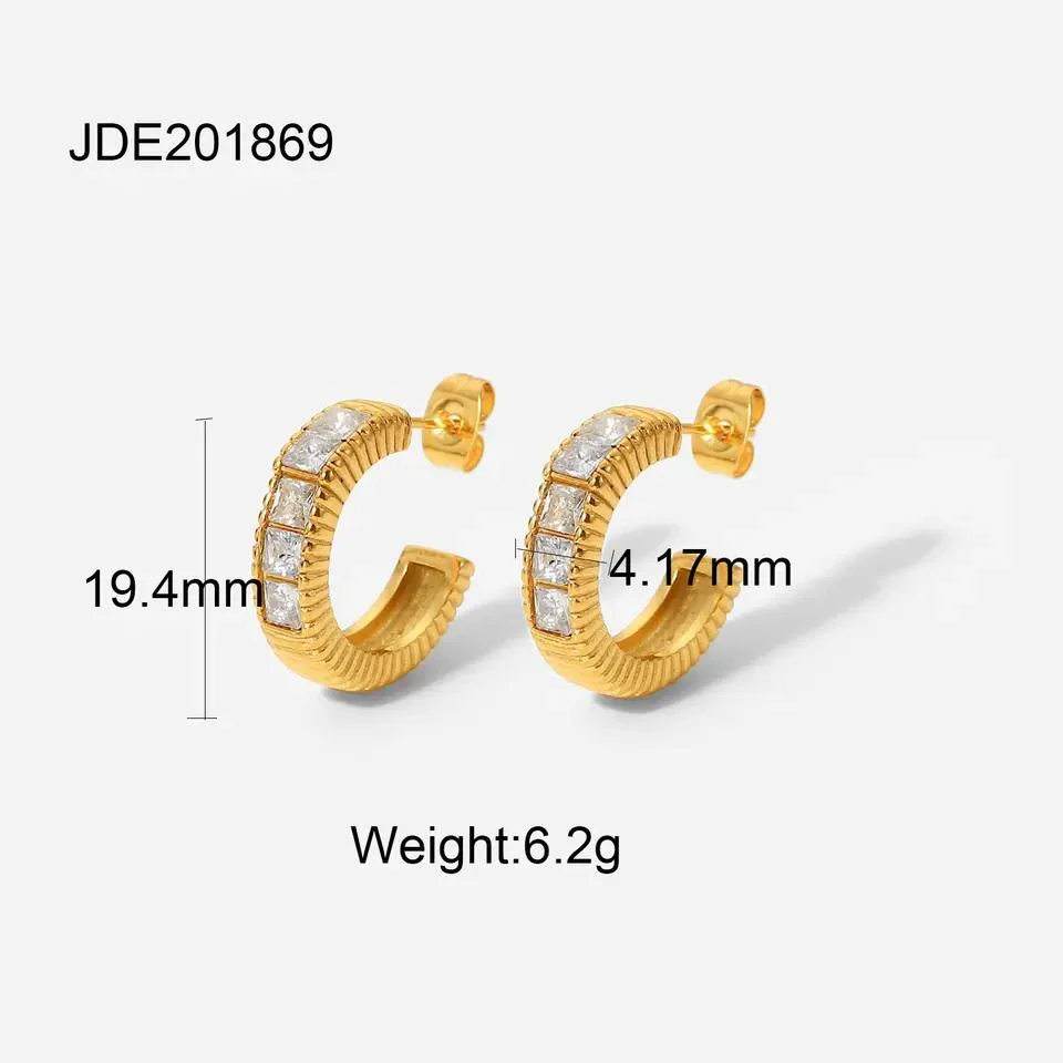 Customize Trendy Gold Metal Stainless Steel Women Fashion Geometric Circle Hoop Earrings Trend Set Fashion Jewelry Earring