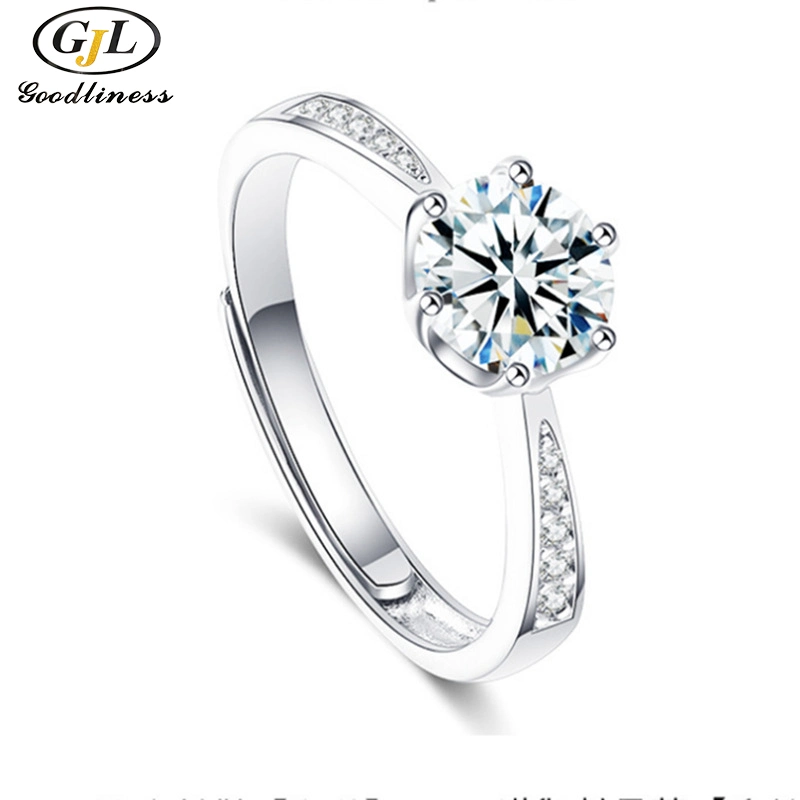 Fashion 925 Silver Jewelry Gemstone Diamon Wedding Engagement Rings